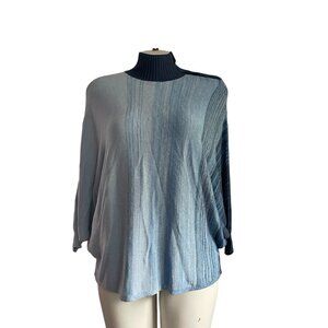 GILI Blue Ombre Pullover Batwing Sweater